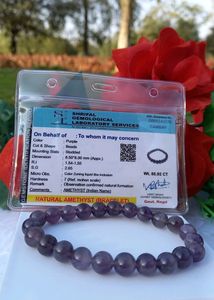 Amethyst Certified Unisex Brecelet