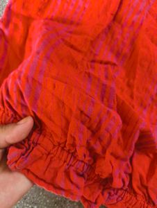 Ruffled Red Wrap Top