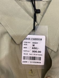 Olive Green M Size With Tag Button-Up Shirt