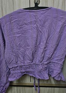 Cute Purple Crop Top From Zudio