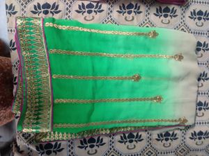 A Heavy Gold Work Saree