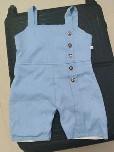 Cute Blue Button Romper