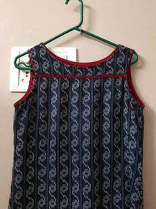 Elegant women printed cotton blend straight kurta