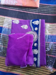 Purple Embroidered Suit