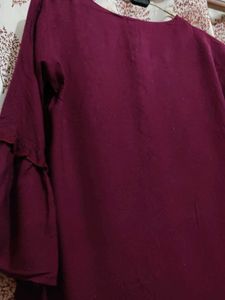 Embroidered Maroon Top 🌟
