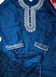 Sea green Kurti Set For Women