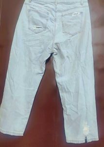 Light Blue Capri Jeans For Girl Or Woman 32 Waist