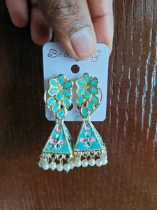 Floral Jhumka Earrings - Unused