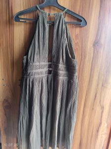 Olive Green Halter Dress
