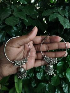 Silver Jhumka Earrings