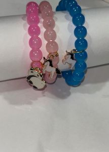 Beaded Charm Bracelets (Set of 3Pcs )