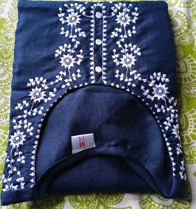 Blue Embroidered Kurti - Size Medium
