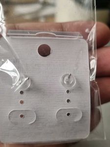 While and Purple Round earrings