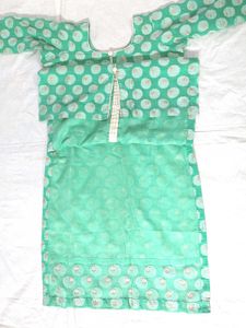 Green Zari Kurta Set