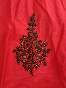 Red Embroidered Ethnic Gown