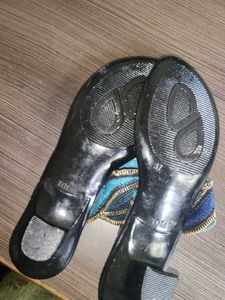 Embroidered Flat Sandals