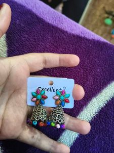 Colorful Jhumka Earrings
