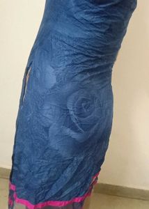 Blue Kurti Very Elegant Sleeveless