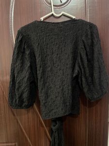 Crinkle Cotton H&amp;M Wrap Top