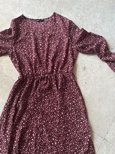 Floral Burgundy Dress