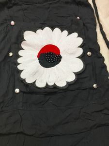 Black Flower Top