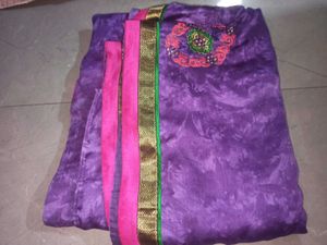 Purple Ethnic Dress Material