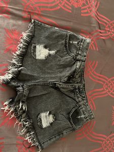 Distressed Denim Shorts