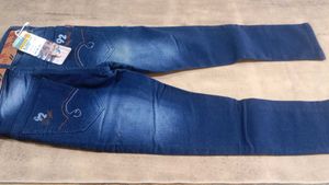 Embroidered Denim Jeans