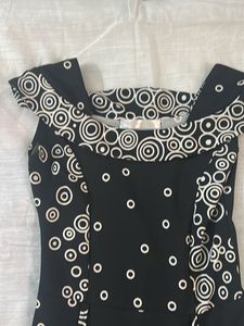 Vintage Circle Print Fit &amp; Flare Dress