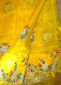 Organza Saree With Blouse Piece