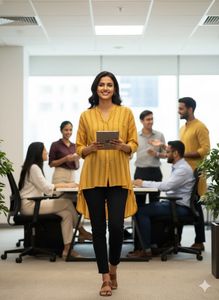 🤩 Mustard Magic! M&amp;S Striped Hi-Low Tunic ☀️