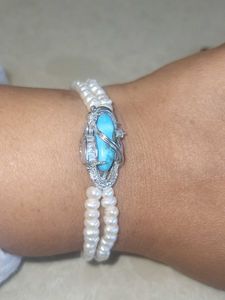 Pearl Turquoise Stone Bracelet