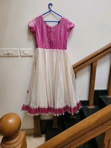 Beautiful Pink And White Frock