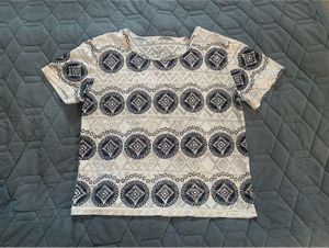 Patterned White Top