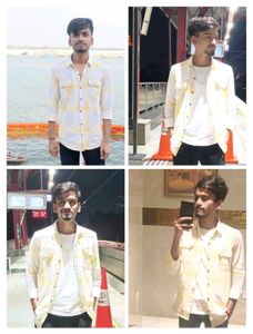 Yellow &amp; White Plaid Button-Down Shirt