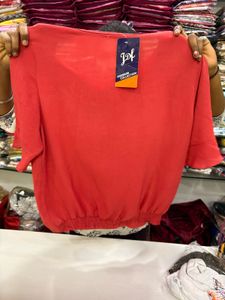 Red Ruffle Top