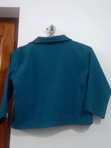 Blue Blazer Top