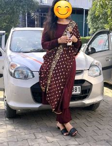 Beautiful Suit With Printed Duppata