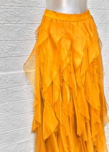 Net Mustard Yellow 💛 Skirt Free Size fixed Price