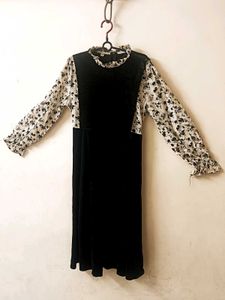 Elegant Black Floral Dress