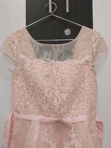 Elegant Pink Lace Dress