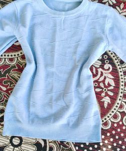 Ice  Blue Knit Sweater