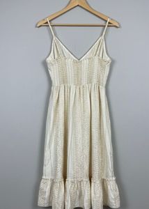Gold Print Ruffle Mini Dress