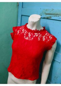 Red Lace Top