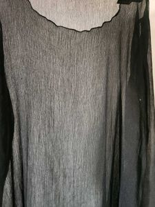 Black Sheer Tunic Top