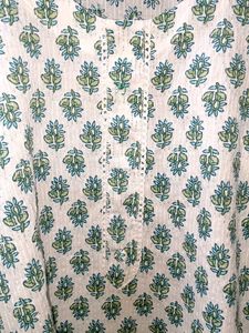 Green Print Cotton Kurti