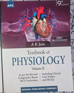 1st Year MBBS Physiology AK JAIN (Volume 1 and 2)