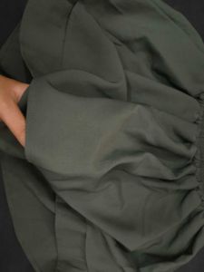 Premium Quality Olive Green Tiered Mini Skirt