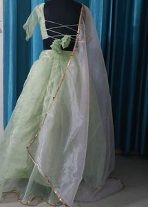 Elegant Mint Green Lehenga Choli Set