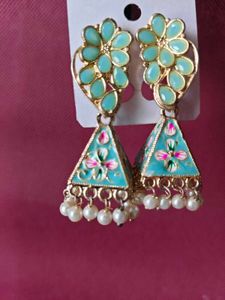 Floral Jhumka Earrings - Unused